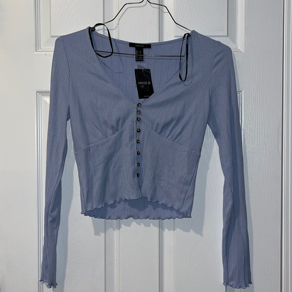Large Forever21 Periwinkle crop top
